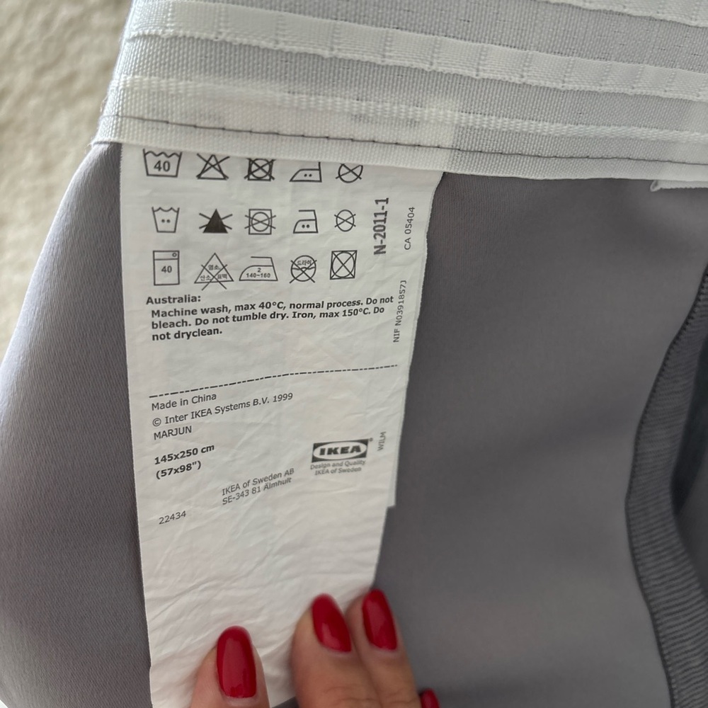 IKEA Gray MARJUN Curtains. Gray- light and dark. 1pair - Picture 4 of 7